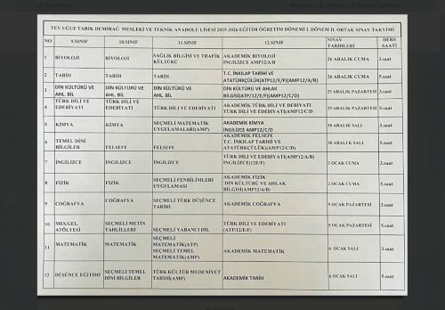 TEV Uğuz Tarık Demirağ Mesleki ve Teknik Anadolu Lisesi - İSTANBUL / ÜMRANİYE