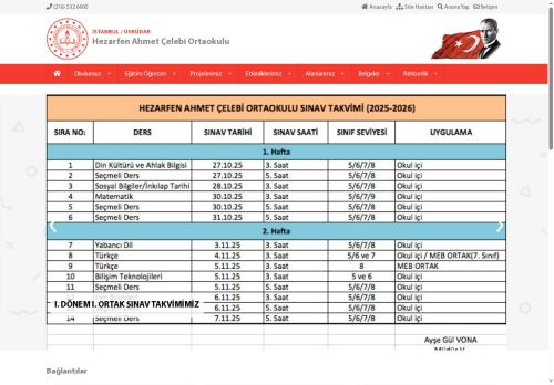 Hezarfen Ahmet Çelebi Ortaokulu - İSTANBUL / ÜSKÜDAR