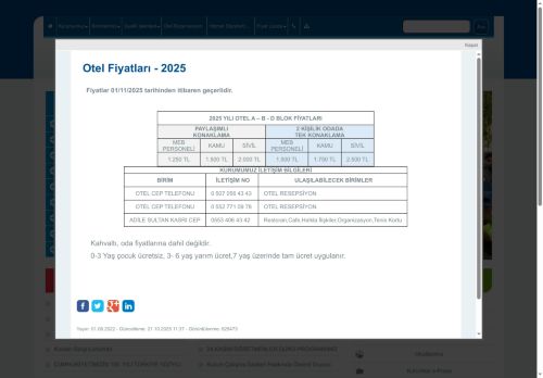 Üsküdar Adile Sultan Kasrı Öğretmenevi ve Akşam Sanat Okulu - İSTANBUL / ÜSKÜDAR