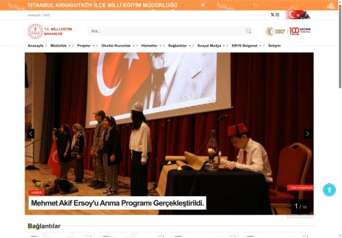 ARNAVUTKÖY İLÇE MİLLÎ EĞİTİM MÜDÜRLÜĞÜ - MEB İSTANBUL