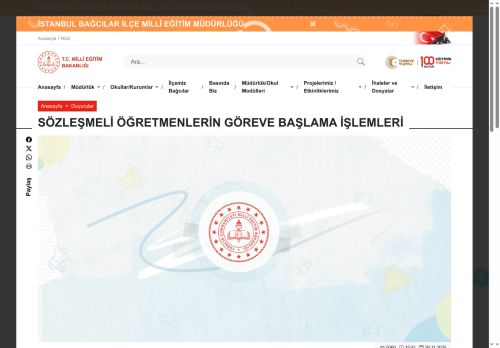 BAĞCILAR İLÇE MİLLÎ EĞİTİM MÜDÜRLÜĞÜ - MEB İSTANBUL