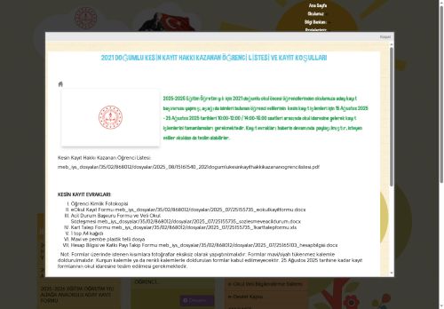 Aliağa Anaokulu - İZMİR / ALİAĞA