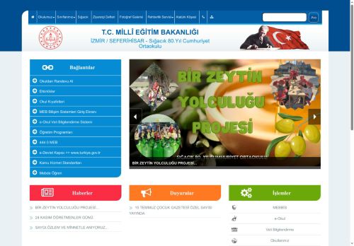 Sığacık 80.Yıl Cumhuriyet Ortaokulu - İZMİR / SEFERİHİSAR