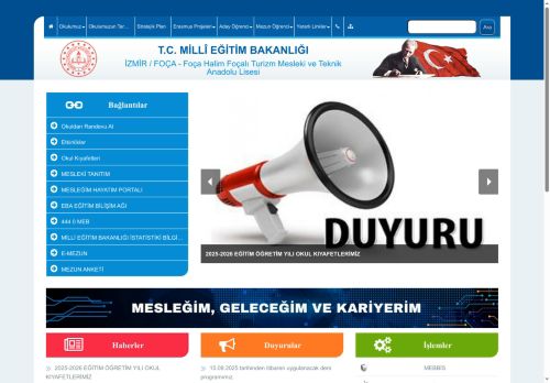 Foça Halim Foçalı Turizm Mesleki ve Teknik Anadolu Lisesi - İZMİR / FOÇA