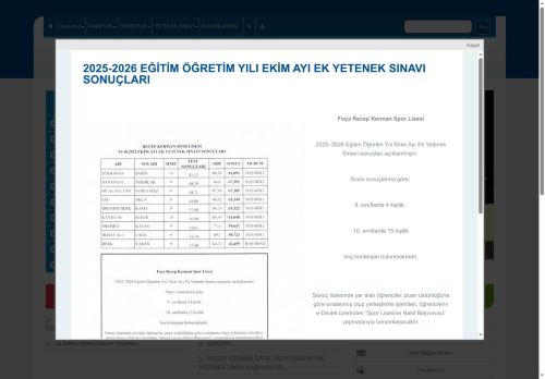 Foça Recep Kerman Spor Lisesi - İZMİR / FOÇA