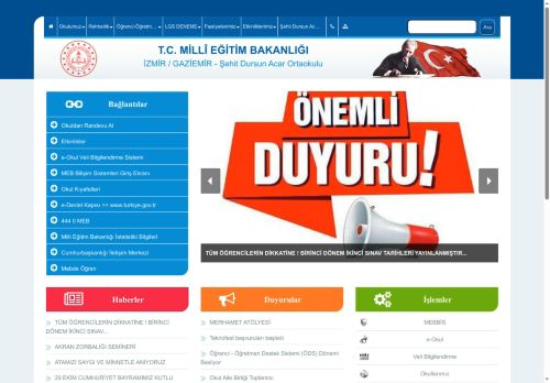 Şehit Dursun Acar Ortaokulu - İZMİR / GAZİEMİR