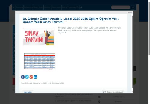 Dr. Güngör Özbek Anadolu Lisesi - İZMİR / GÜZELBAHÇE