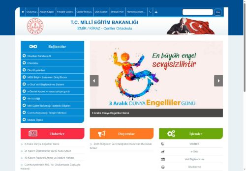 Ceritler Ortaokulu - İZMİR / KİRAZ