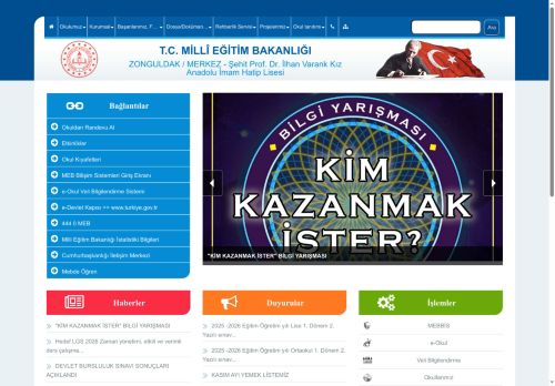 Şehit Prof. Dr. İlhan Varank Kız Anadolu İmam Hatip Lisesi - ZONGULDAK / MERKEZ