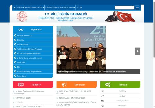 Şehit Ahmet Türkkan Çok Programlı Anadolu Lisesi - TRABZON / OF