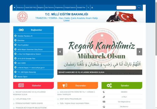 Hacı Hakkı Çalık Anadolu İmam Hatip Lisesi - TRABZON / YOMRA