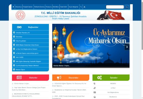 15 Temmuz Şehitleri Anadolu İmam Hatip Lisesi - ZONGULDAK / EREĞLİ