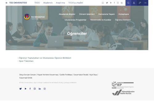 Öğrenciler | TED Üniversitesi