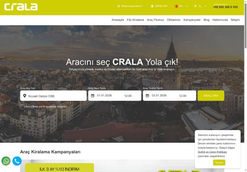 Araç ve Filo Kiralama Rent A Car - CRALA | Kurumsal Günlük Araç Kiralama CRALA Car Rental