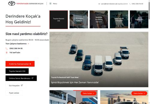 Toyota Plaza Derindere Koçak | Samsun Tekkeköy Toyota Bayi
