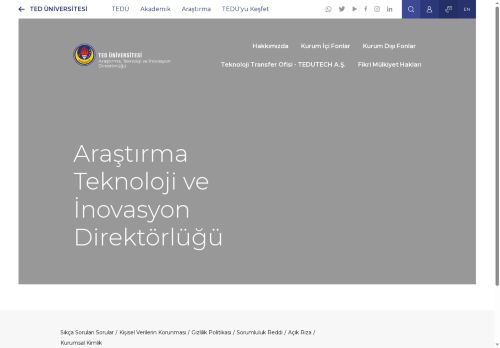 Araştırma Teknoloji ve İnovasyon Direktörlüğü | TED Üniversitesi