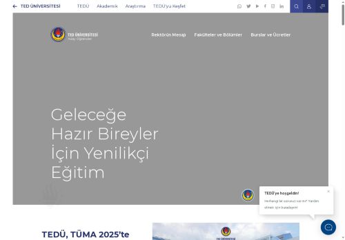 Geleceğe Hazır Bireyler İçin Yenilikçi Eğitim | TED Üniversitesi