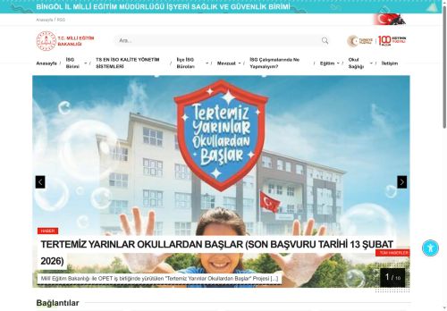 MEB BİNGÖL İL MİLLÎ EĞİTİM MÜDÜRLÜĞÜ İŞYERİ SAĞLIK VE GÜVENLİK BİRİMİ