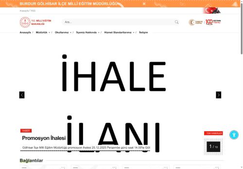 GÖLHİSAR İLÇE MİLLÎ EĞİTİM MÜDÜRLÜĞÜ - MEB BURDUR