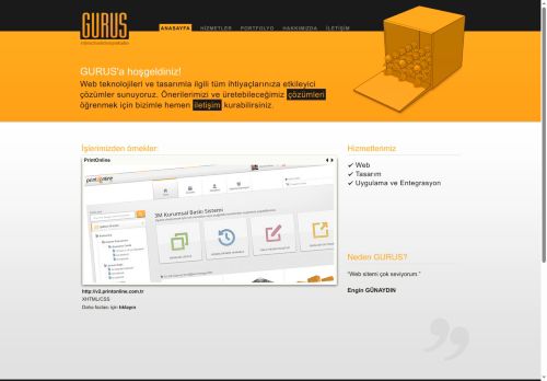 GURUS Teknoloji | Web Tasarım, Web Geliştirme, Uygulama ve Entegrasyon