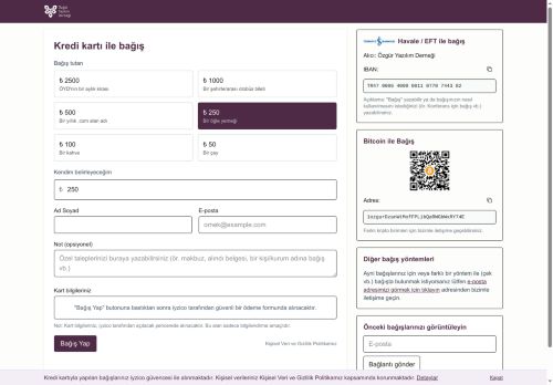 Özgür Yazılım Derneği - Bağış