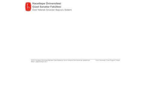 Hacettepe Üniversitesi Özel Yetenek Sınavları Başvuru Sistemi