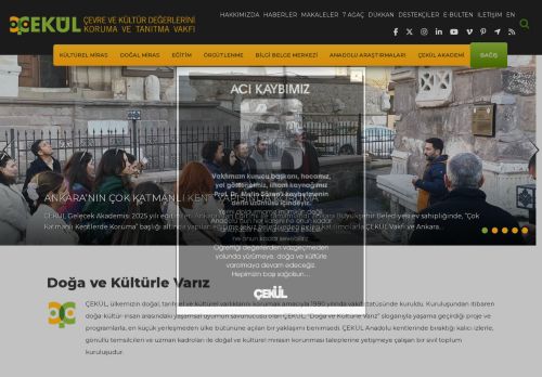 ÇEKÜL | Çevre ve Kültür Değerlerini Koruma ve Tanıtma Vakfı