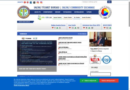 Salihli Ticaret Borsas? Resmi Web Sitesi