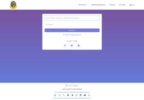 Sign in | Saint-Joseph'liler Derneği | Fonzip