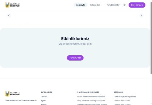 Etkinlik Hizmeti - Lüleburgaz Belediyesi