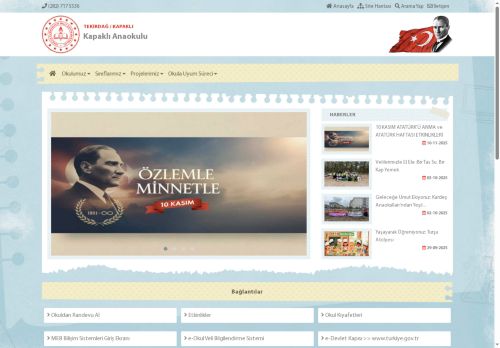 Kapaklı Anaokulu - Her çocuk bir fidan, ilk ders yeşil vatan !