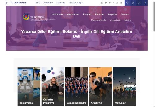 İngiliz Dili Eğitimi Anabilim Dalı | TED Üniversitesi - Yabancı Diller Eğitimi Bölümü
