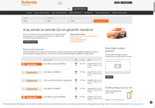 araç alım satımı yapın - AUTOROLA - Online araç açık artırması