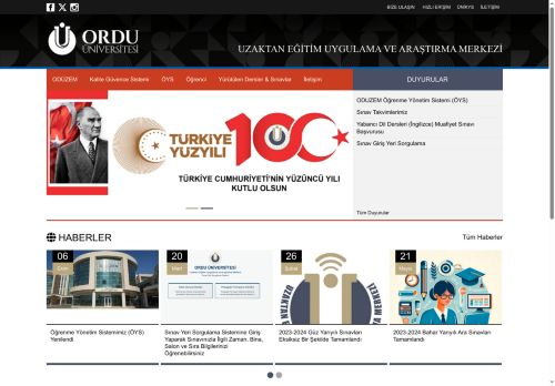T.C. ORDU ÜNİVERSİTESİ UZAKTAN EĞİTİM UYGULAMA VE ARAŞTIRMA MERKEZİ