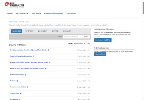 LibGuides at Koç University - Kütüphane Elçisi Programı Hakkında - Kütüphane Elçisi Programı / The Student Ambassadors Programme