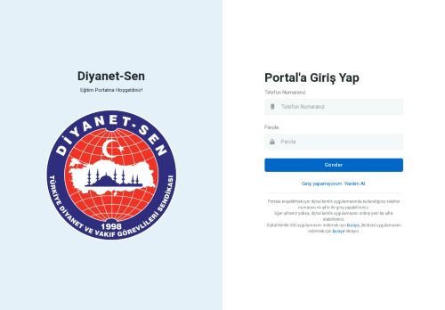 DİYANET-SEN Akademi - Giriş Yap