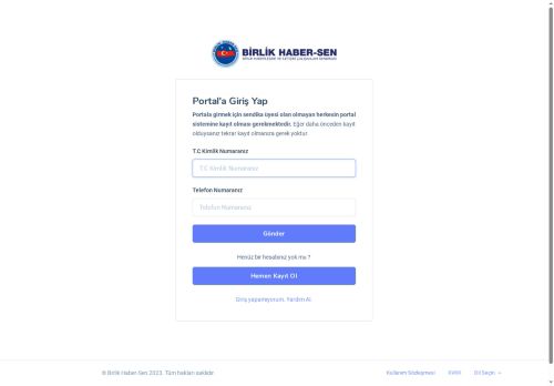 Portal Birlik Haber-Sen - Giriş Yap