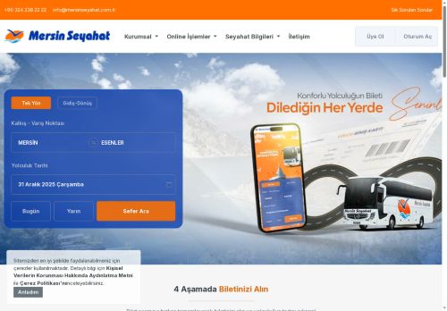 Mersin Seyahat - Mersin, Ankara, İstanbul, İzmir Otobüs Bileti