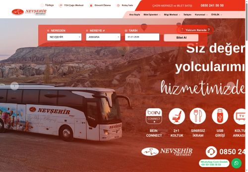 Nevşehir Seyahat Online Otobüs Bileti