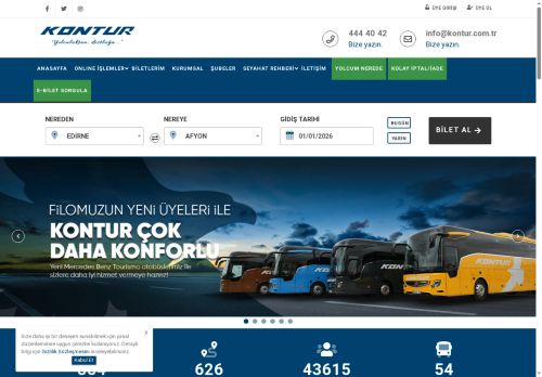 Kontur Konya,Antalya,İzmir Online Otobüs Bileti Satışı