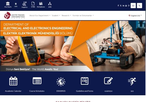 Electrical and Electronics Engineering | OSTİM Technical University