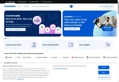 Coursera | Degrees, Certificates, & Free Online Courses
