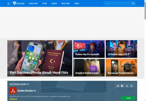 Tamindir | Teknoloji Haberleri, Program, Oyun, Uygulama indir