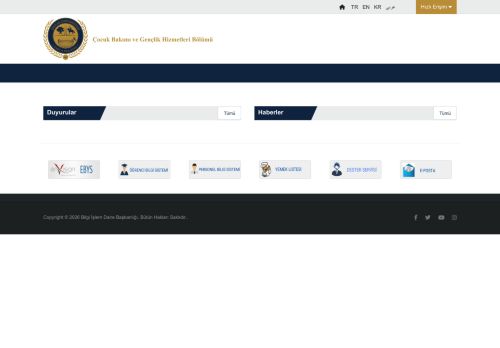 Çocuk Bakımı Ve Gençlik Hizmetleri Bölümü