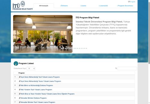 TYYÇ - İTÜ | Program Bilgi Paketi