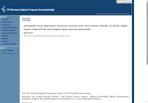 MEVLANA DEĞİŞİM PROGRAMI Ana Sayfa