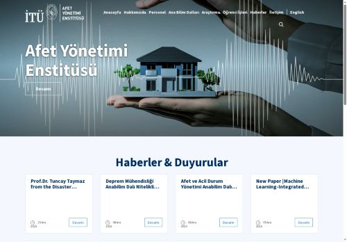 İTÜ | Afet Yönetimi Enstitüsü