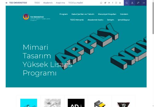 Mimari Tasarım Yüksek Lisans Programı | TED Üniversitesi