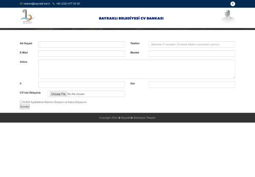Bayraklı Belediyesi CV Gönder
