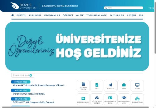 Düzce Üniversitesi | Lisansüstü Eğitim Enstitüsü | Yüksek Lisans Formları